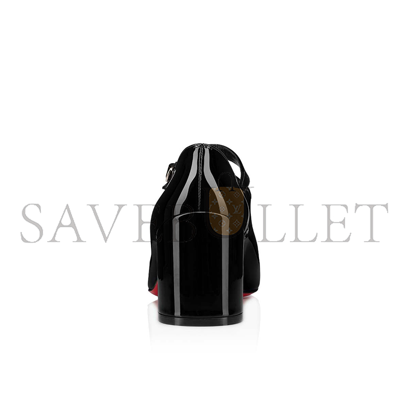 CHRISTIAN LOUBOUTIN MISS JANE 55 MM MARY JANES-PATENT CALF LEATHER-BLACK-WOMEN 1220145B439