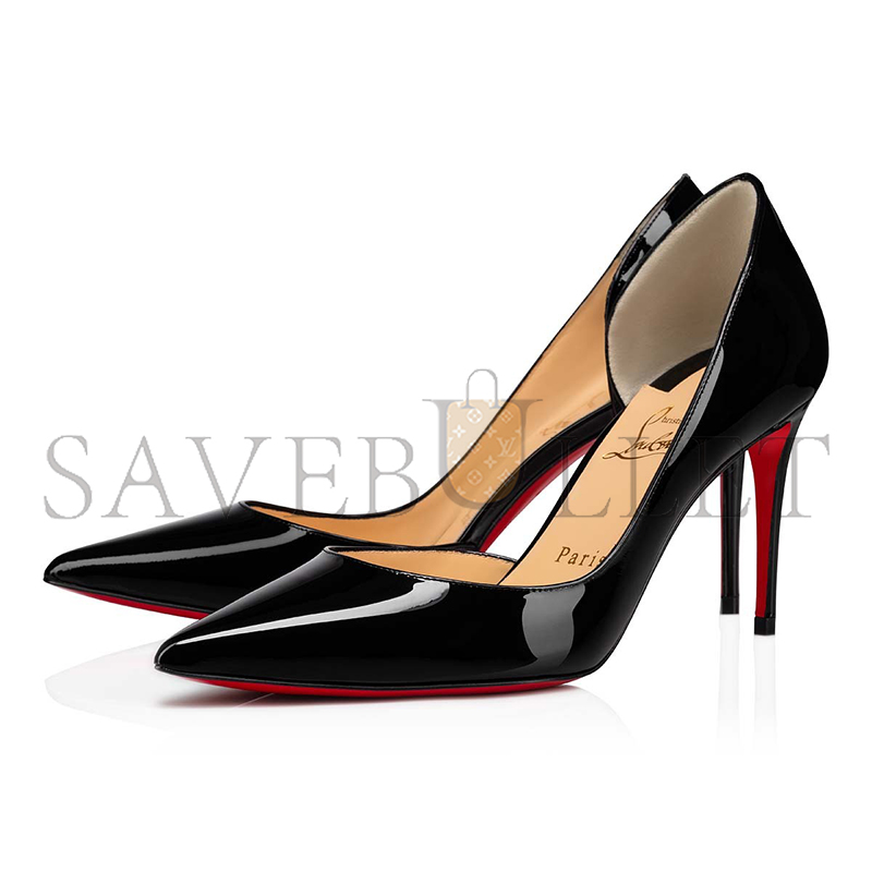 CHRISTIAN LOUBOUTIN IRIZA 85 MM PUMPS-PATENT CALF LEATHER-BLACK-WOMEN 3210565BK01