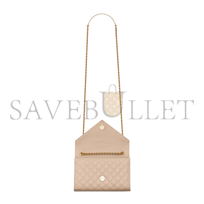 YSL ENVELOPE SMALL IN QUILTED GRAIN DE POUDRE EMBOSSED LEATHER 600195BOW912721 (21*13*6cm)