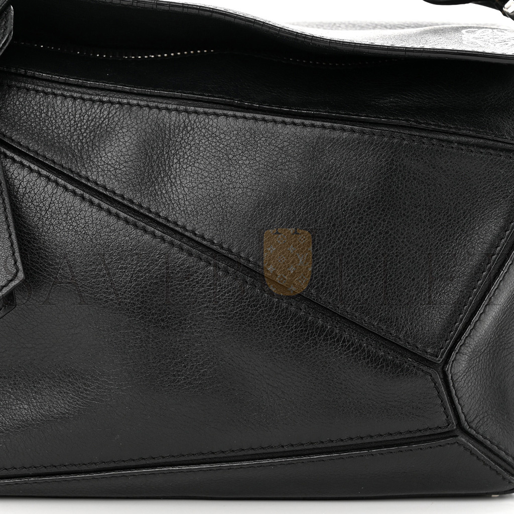 LOEWE CALFSKIN SMALL PUZZLE BAG BLACK (29*16.5*10.5cm)