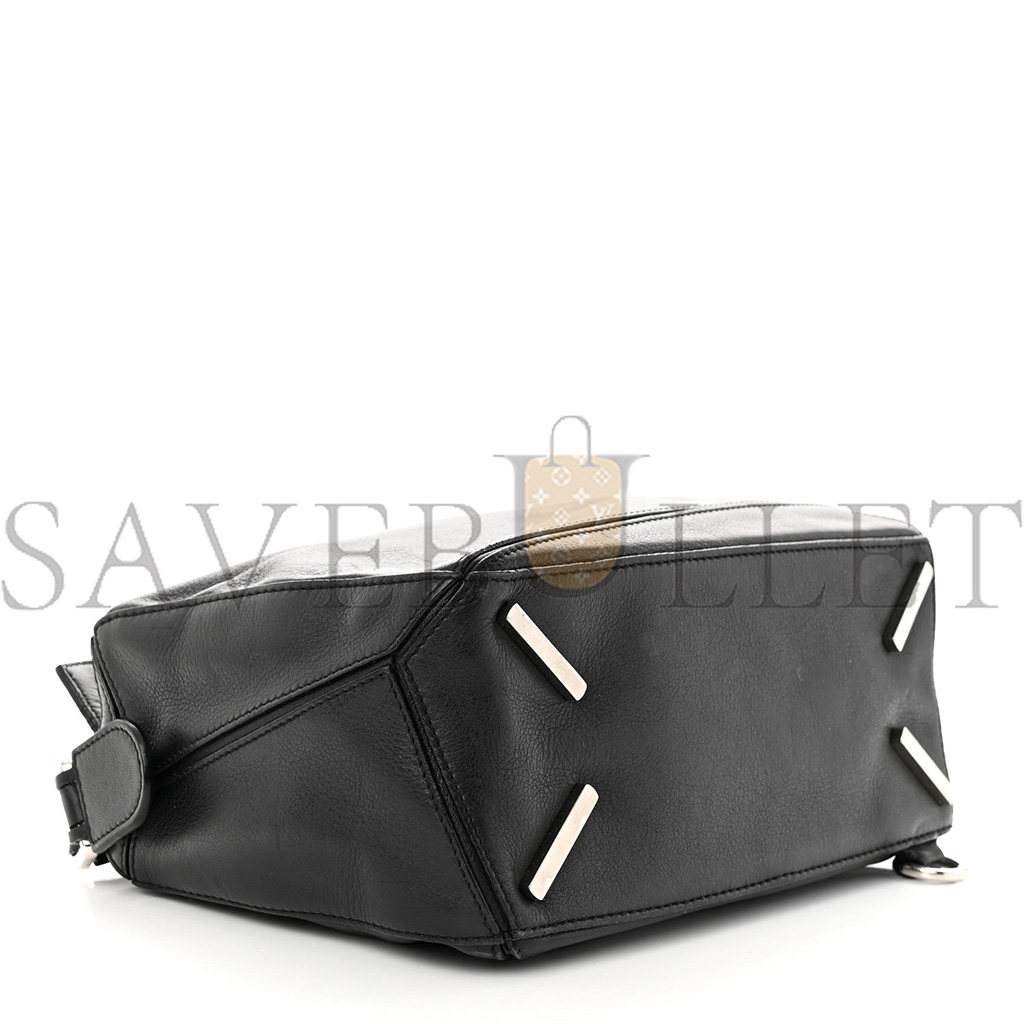 LOEWE CALFSKIN SMALL PUZZLE BAG BLACK (29*16.5*10.5cm)