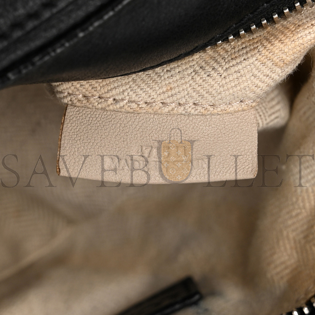 LOEWE CALFSKIN SMALL PUZZLE BAG BLACK (29*16.5*10.5cm)